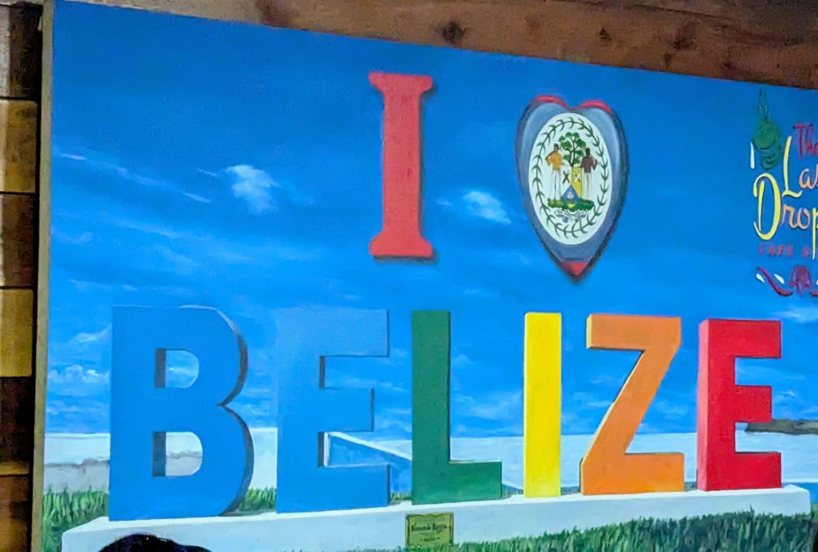 Colorful Belize sign