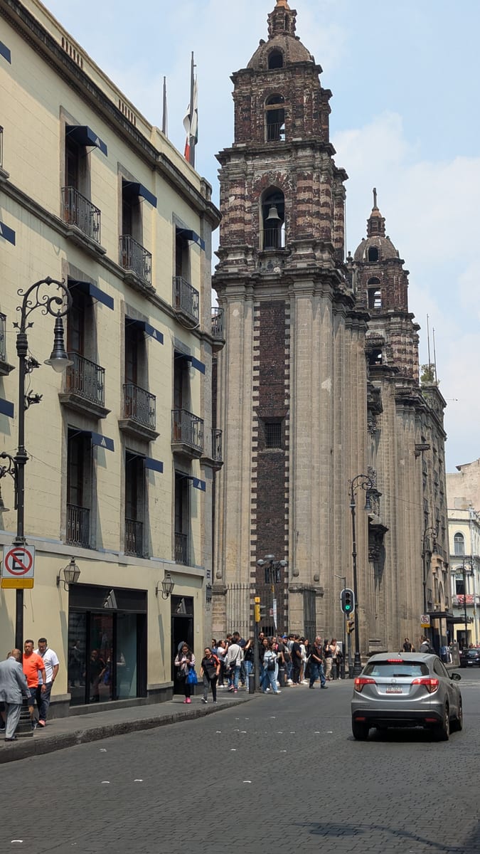 Historic center street in Mexico City