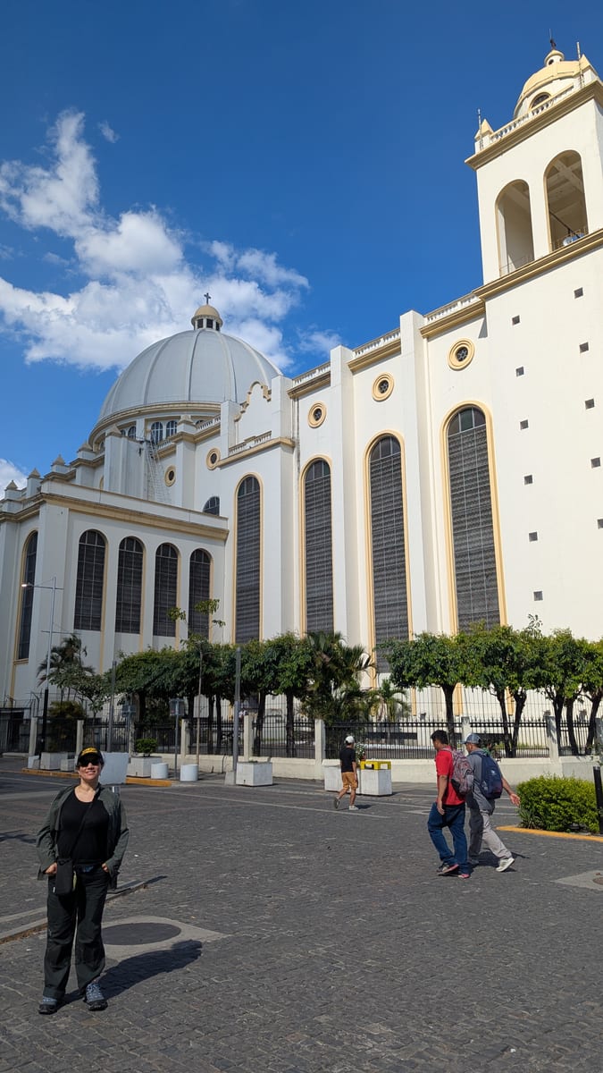 Metropolitan Cathedral facade in San Salvador