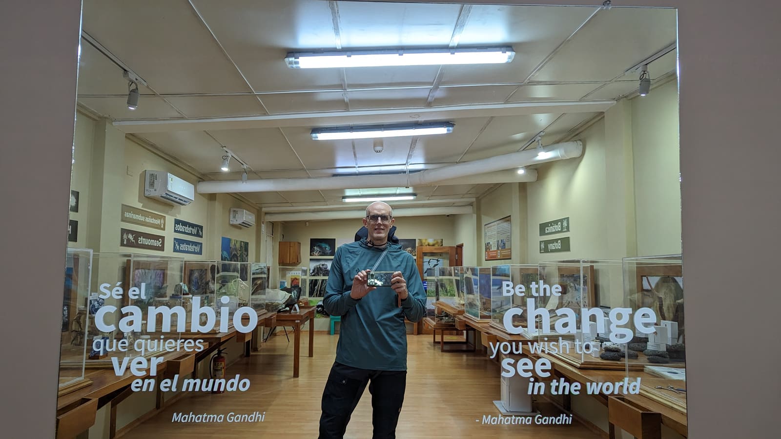 Inside the San Cristóbal Interpretation Center exhibits