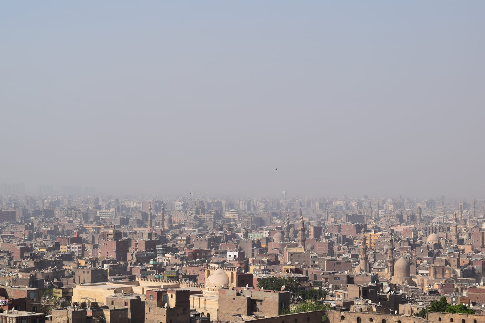 Cairo’s hazy skyline seen from the Citadel walls