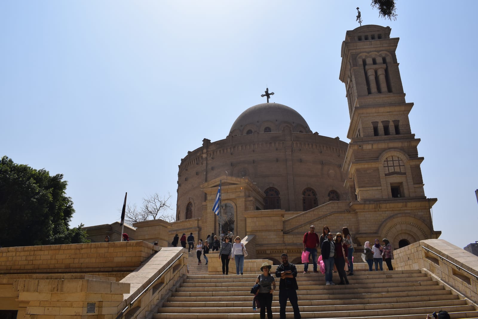 Stone steps leading up to the Hanging Church in Coptic Cairo